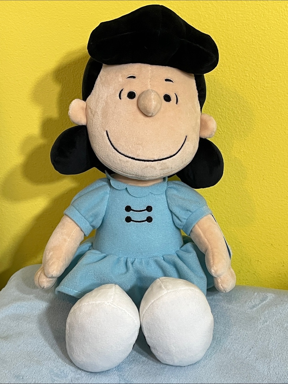 Peanuts Lucy Plush Doll 14” | NWT Sample | Blue Dress